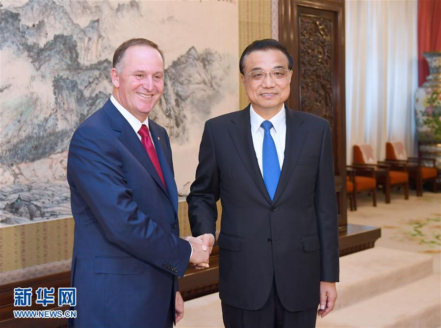 不当总理大半年了 John Key居然又上了央视的新闻联播