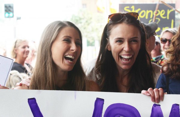 20190716 Jacinda Ardern take part in the Women against Trump demonstration Queen Street
