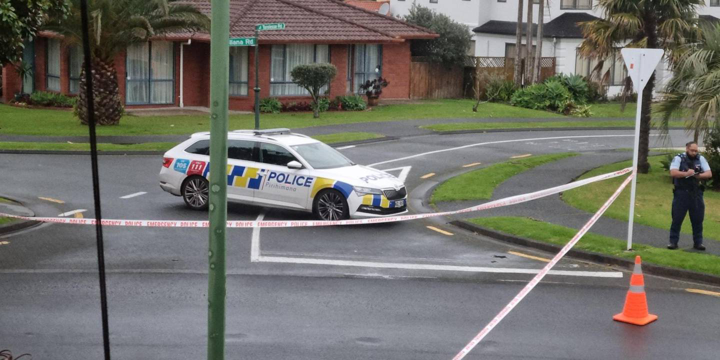 奥克兰西区响起枪声，获悉有人持枪后，武警封锁了部分道路