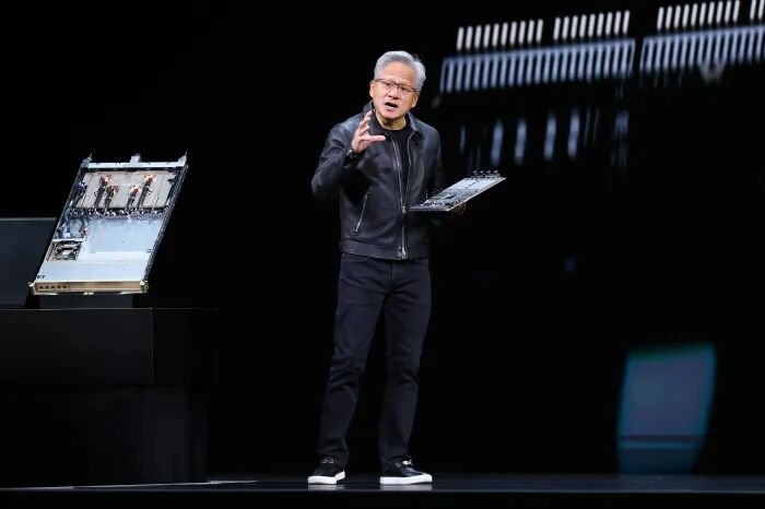 Nvidia CEO Praises Trump in MAGA-Themed Speech Ahead of Trade Talks - WSJ