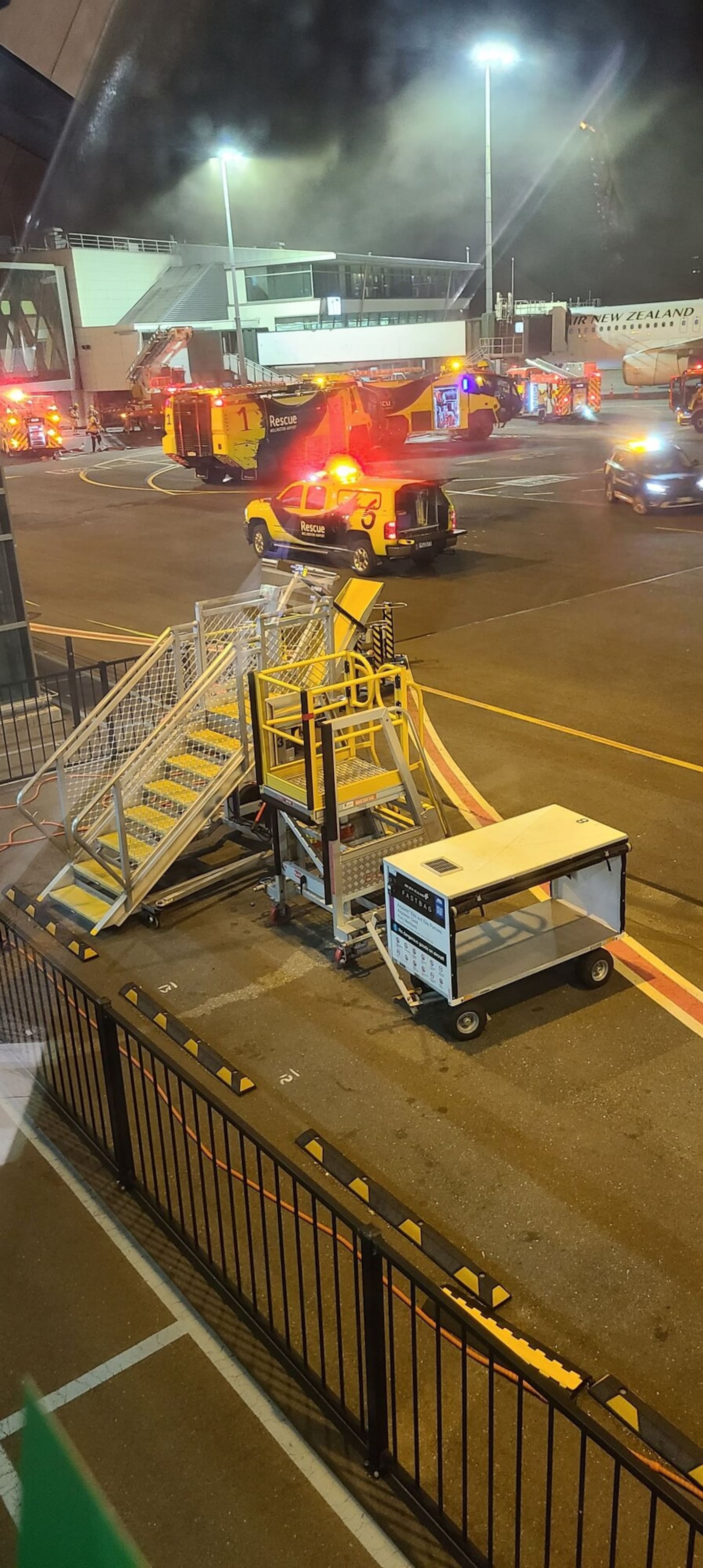 The fire at Wellington Airport disrupted hundreds of travellers last night. 