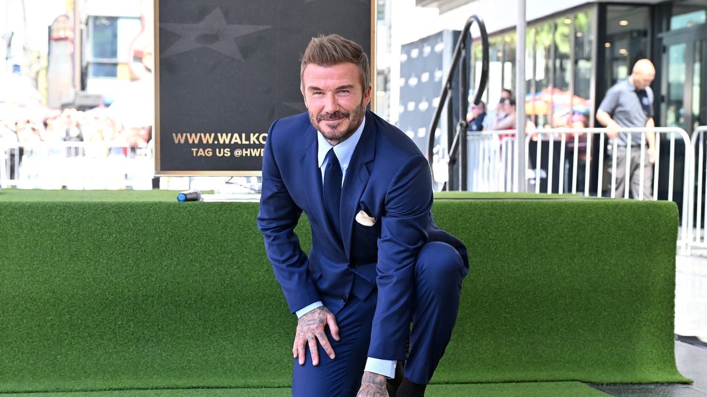David Beckham now has a Hollywood Walk of Fame star. Photo / AFP