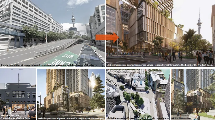 Downtown-West-Lower-Hobson-St-Impressions.png | 奥克兰海滨双子塔正式获批!高达227米,将成全市最高摩天楼