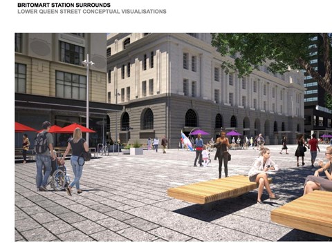 终于不用人挤人了  Britomart行人广场要回归啦