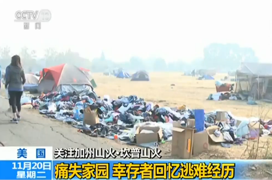 美国北加州山火已致83人死 仍有500多人下落不明