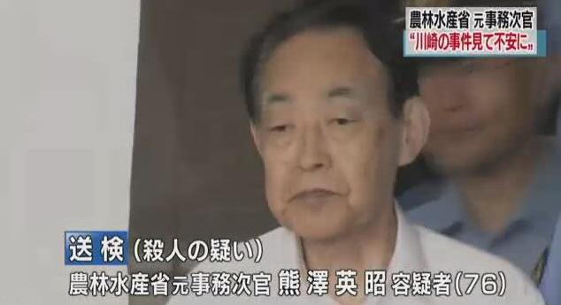 日本前高官砍死44岁啃老儿子：不想给人添麻烦