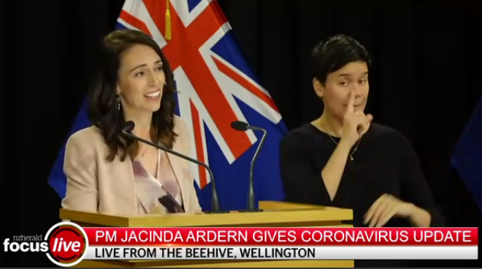 Jacinda Ardern宣布：从意大利北部和韩国入境的乘客需自主隔离14天