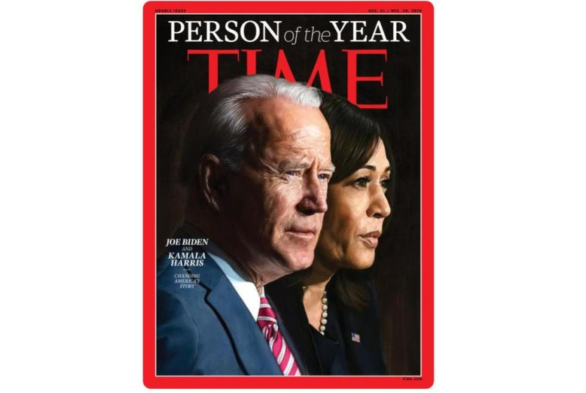 美《时代》周刊揭晓2020年度人物 拜登哈里斯当选