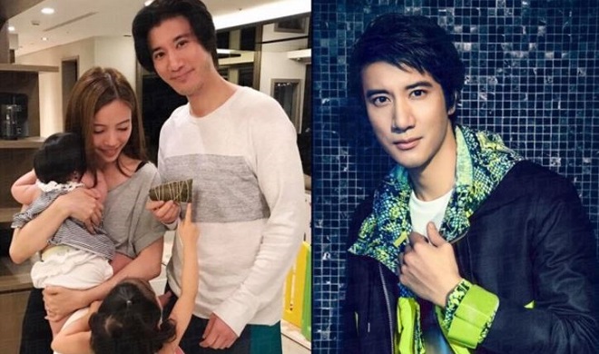 王力宏首曝一家四口照 大女儿“手指粽子”超萌