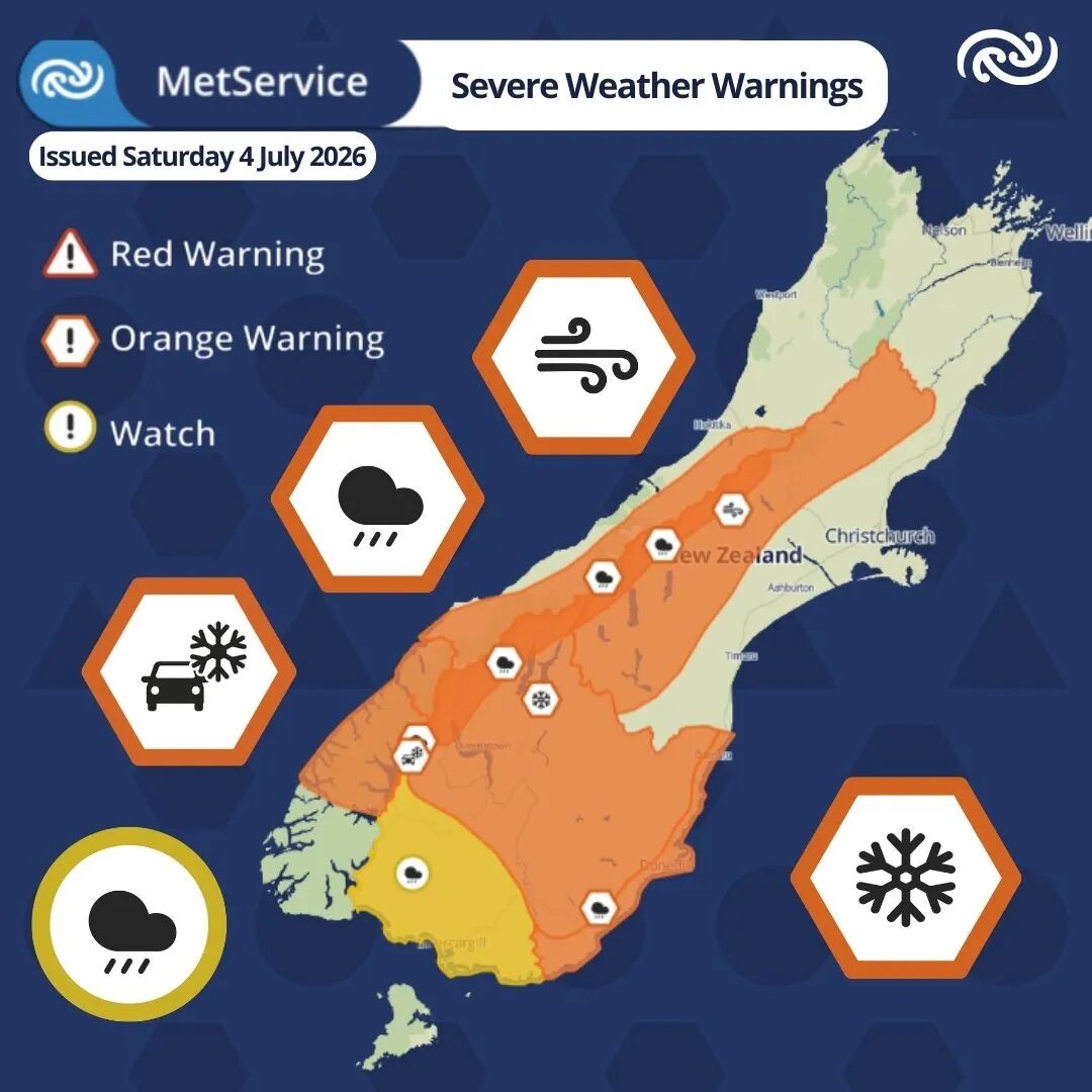 狂跌至-5.3°C!特大暴雪+暴雨+强风席卷,新西兰迎来“数日连击”超强冬季风暴!