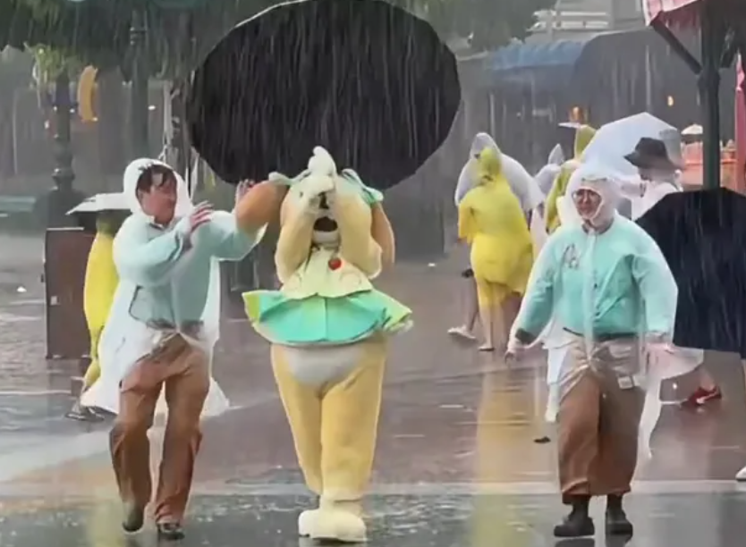 暴雨天“仍在营业”？网友看不下去，上海迪士尼回应