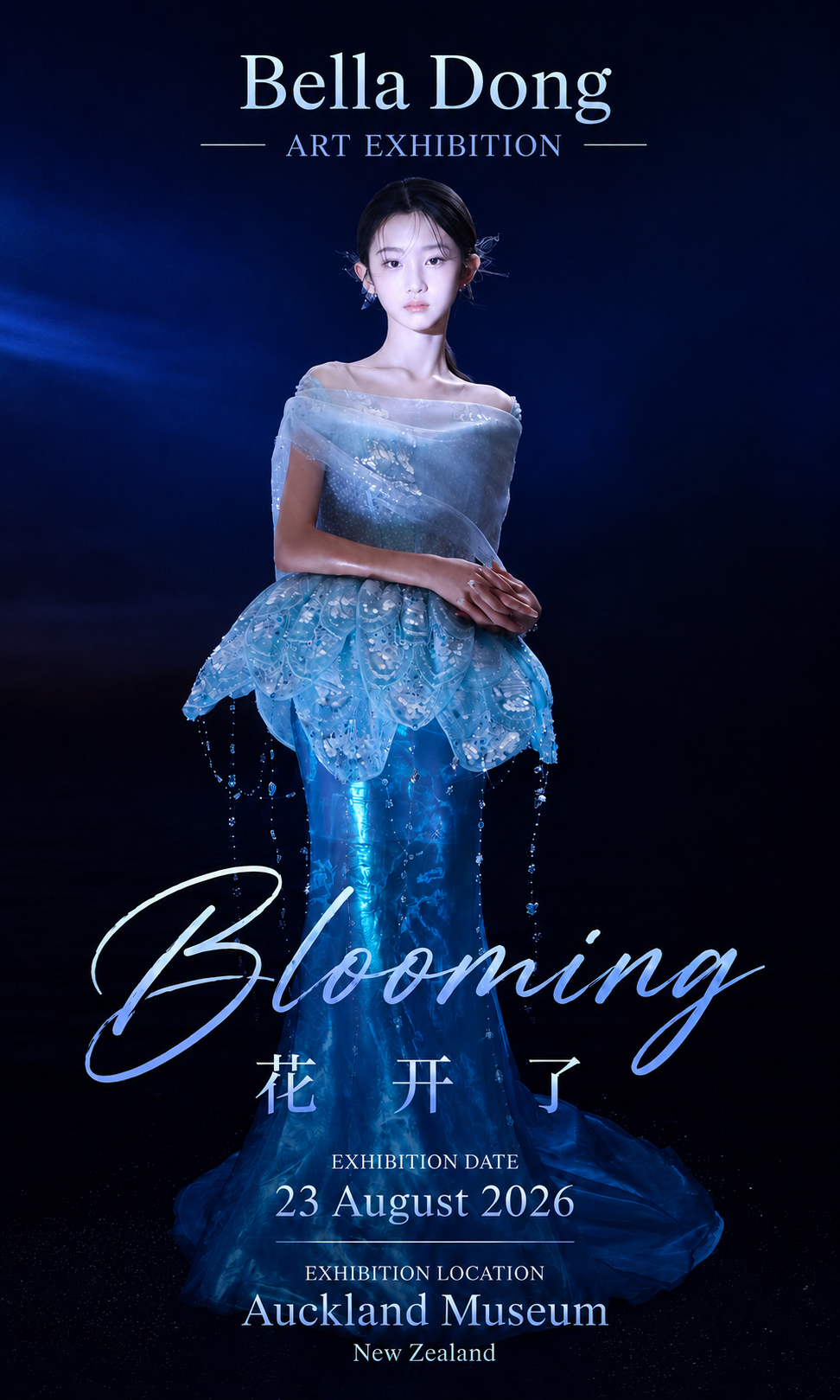 《Blooming · 花开了》圆满落幕： 从画笔到高定，12岁Bella Dong在奥克兰博物馆完成一次关于艺术与成长的绽放