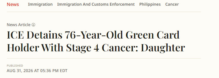 绿卡拿了31年!亚裔老人现在想入籍已经晚了,当场被ICE逮捕,牵出赴美签证“问题”