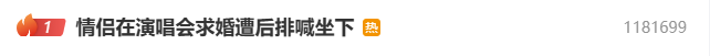 情侣在演唱会求婚遭后排喊“坐下”,拍摄者:自己花大几千元买的票只想安静听歌,当事人私信称已报警;网友吵翻