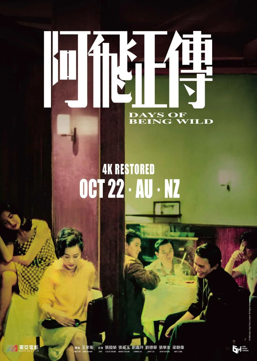 王家卫经典《阿飞正传》4K修复版 10月22日 澳大利亚及新西兰 限定重映 | 王家卫经典《阿飞正传》4K修复版!10月22日,澳大利亚及新西兰限定重映