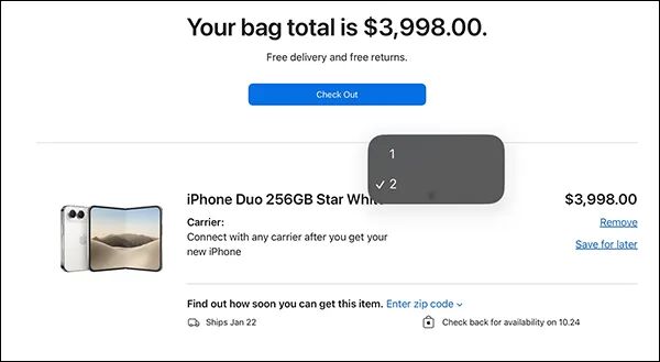 苹果全球限购折叠屏，第一批拿到iPhone Duo 的用户已开始吐槽：多数应用只是简单拉伸