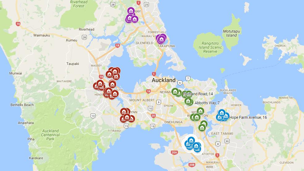 奥克兰水浸地图：再来一次暴雨 你家能躲过洪水吗？