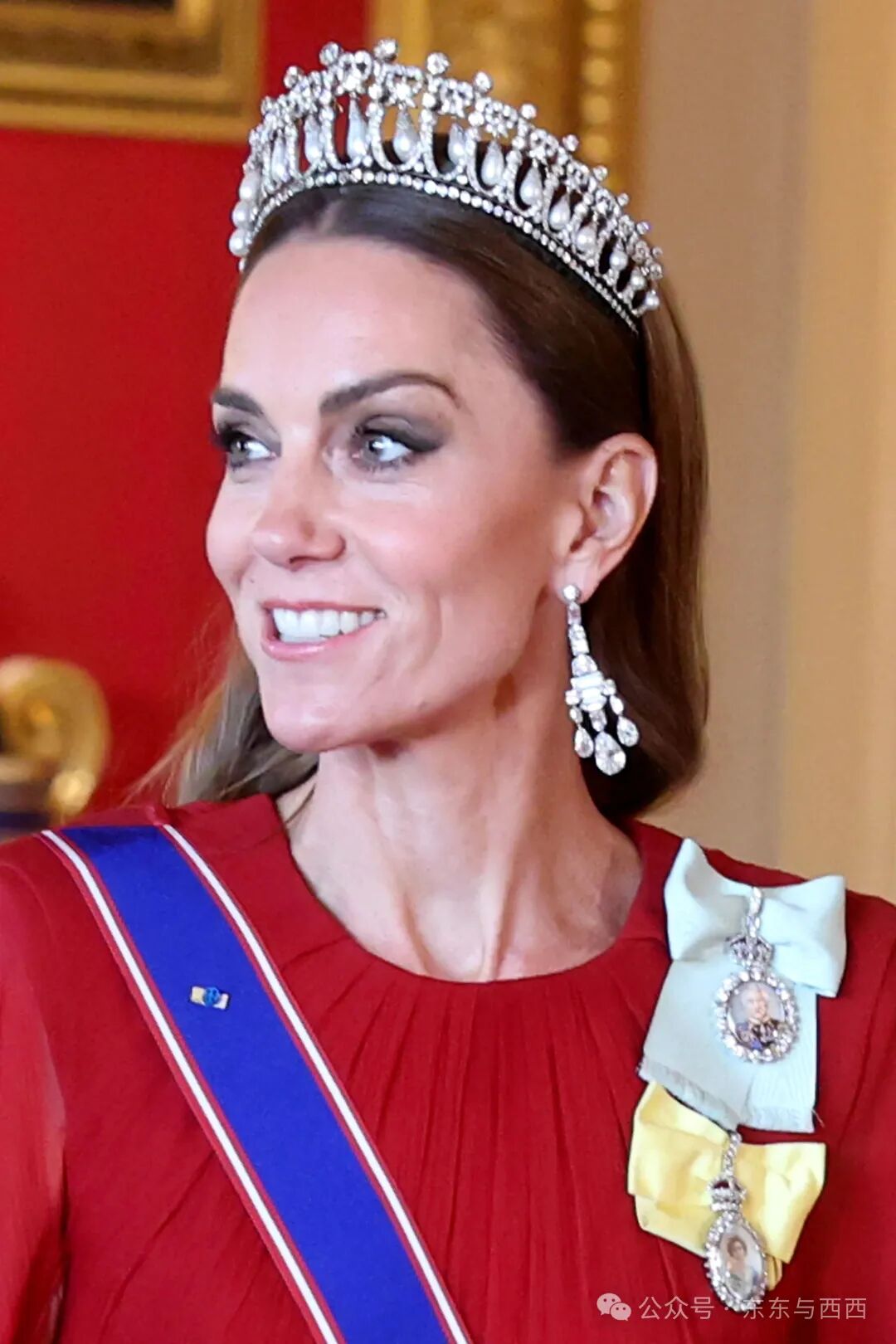 Princess Kate Breaks Her Tiara Drought in Dramatic Red Caped Gown and a  Major Honor From King Charles in Royal First | Marie Claire