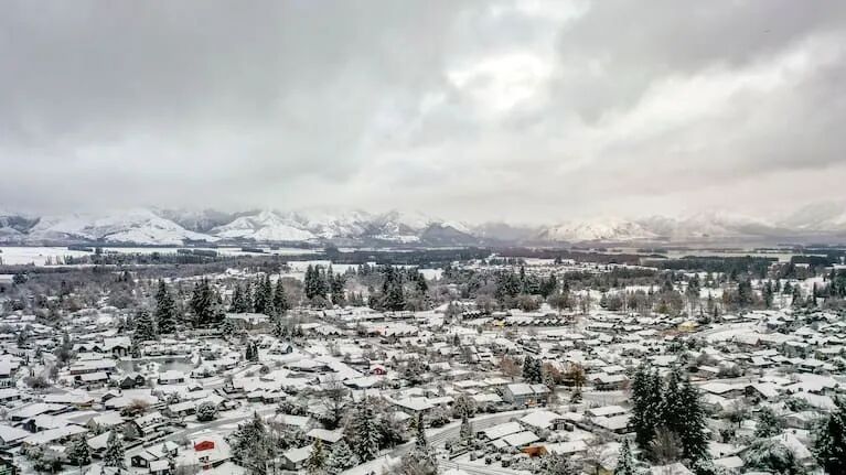 Snow in the South Island this morning.