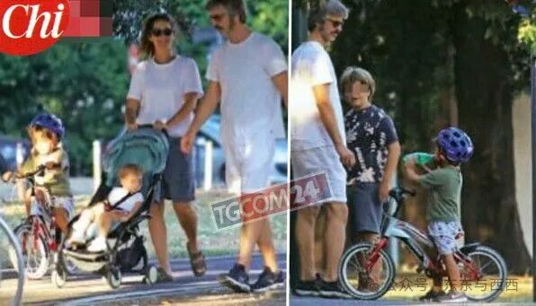 Fotogallery - Kim Rossi Stuart al parco con Ilaria Spada e i figli
