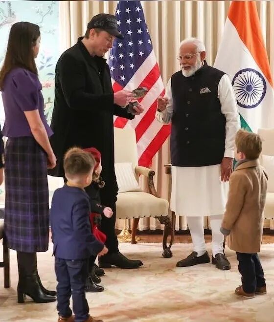 What PM Modi Gifted To Elon Musk's Children