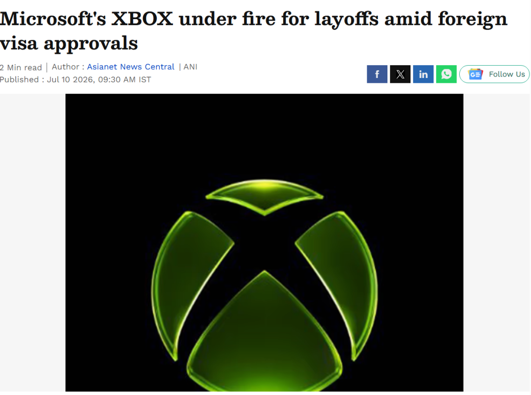 微软裁了3200个美国人,又招5000印度人?Xbox这波“换血阴谋论”,连5000这个数字都是编的