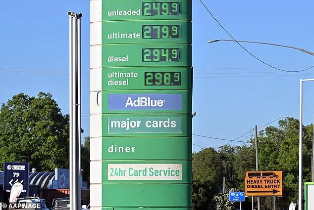 It comes as Australians are also grappling with his petrol and diesel costs