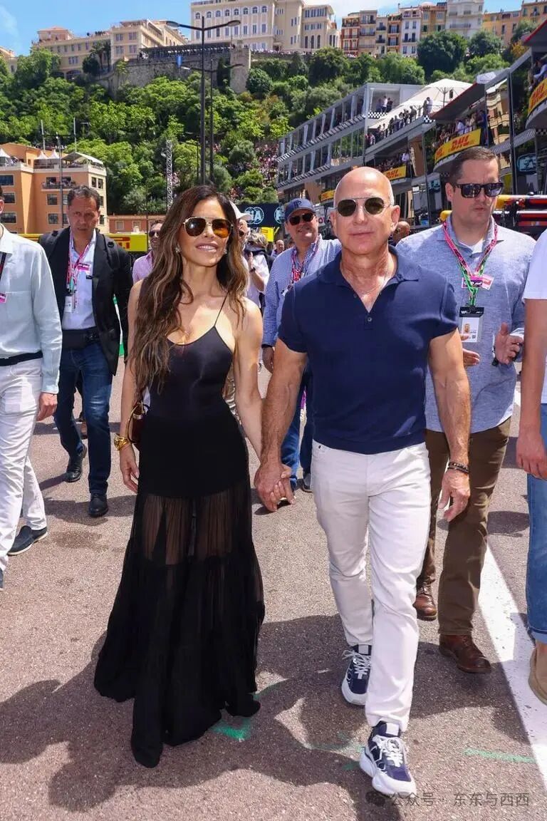 Lauren S&aacute;nchez steals the show in sheer dress at Monaco Grand Prix with  fianc&eacute; Jeff Bezos