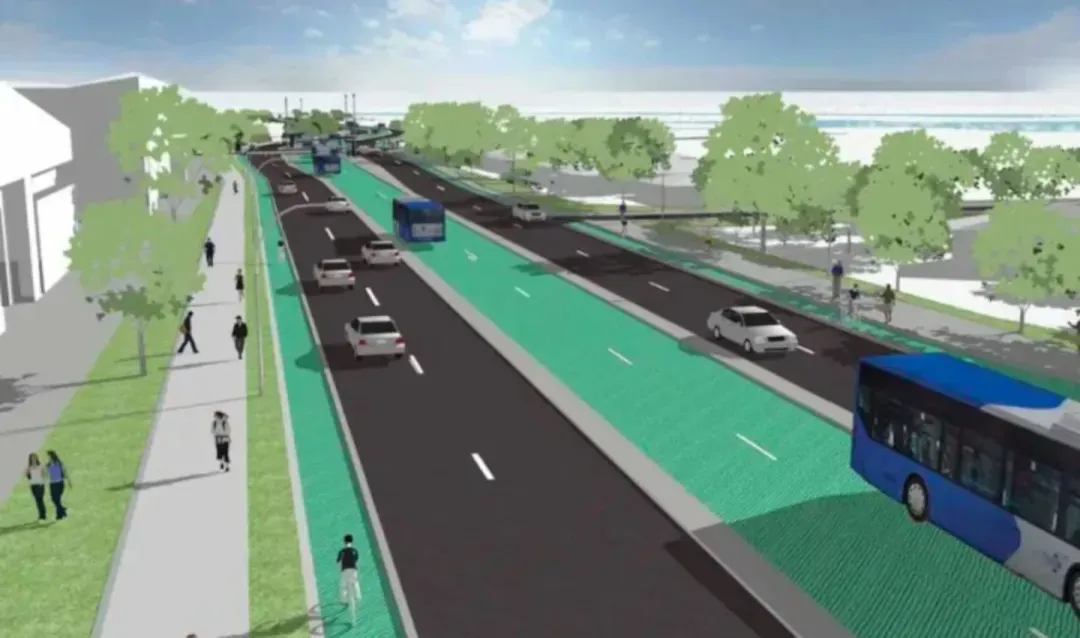 Construction of New Zealand’s first busway along the middle of a major urban road is moving ahead.