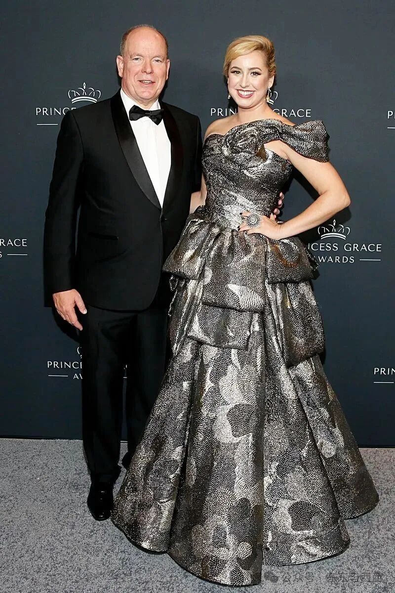 NEW YORK, NEW YORK - OCTOBER 23: (L-R) Albert II, Prince of Monaco and Jazmin Grace Grimaldi attend the Princess Grace Awards 40th Anniversary Gala at The Pierre Hotel on October 23, 2024 in New York City. (Photo by Dominik Bindl/Getty Images)