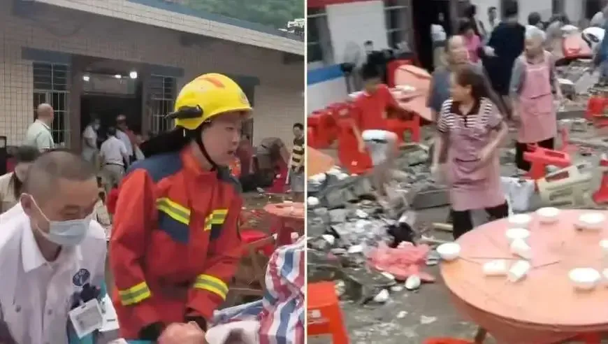 升学宴墙体倒塌致5死,亲历者:坐在我两侧的邻居都遇难了;知情人:小孩高考500多分,其父得了癌症