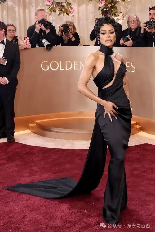 TEYANA TAYLOR WEARS CUSTOM SCHIAPARELLI HAUTE COUTURE TO THE 83rd ANNU