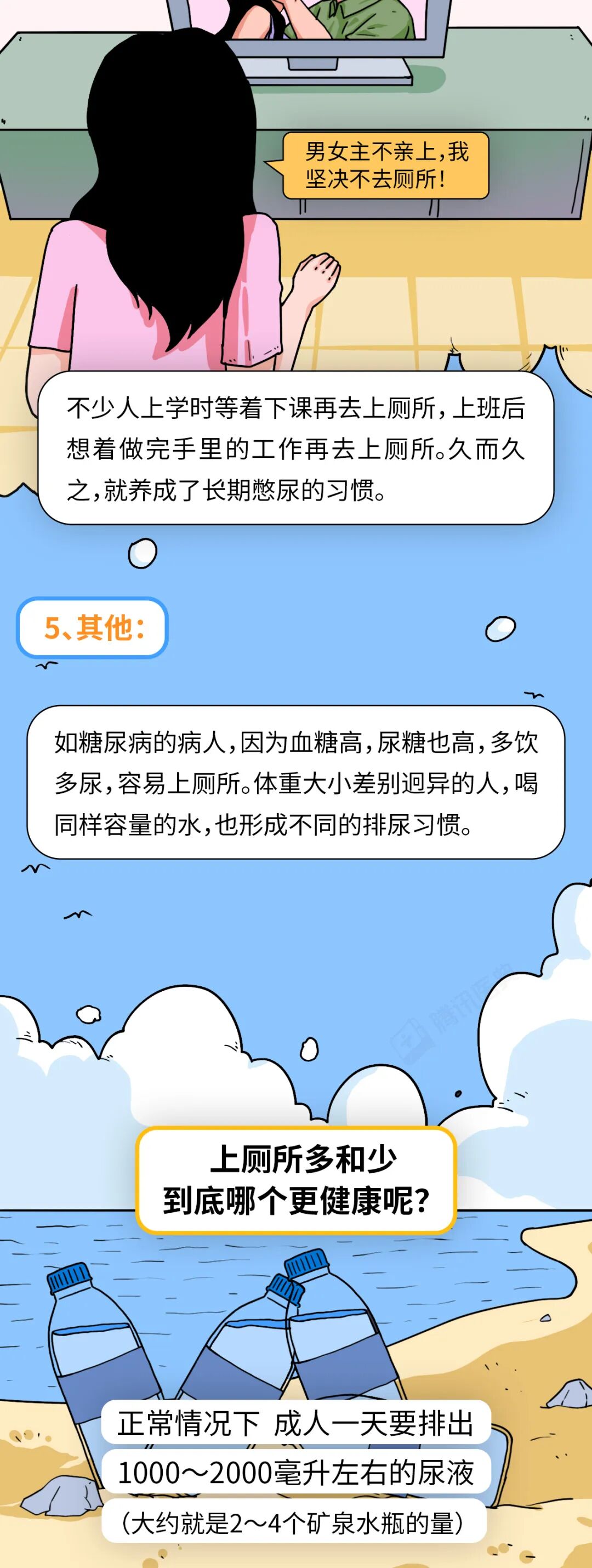 喝完水就上厕所和大半天不尿，哪种情况更需要警惕？