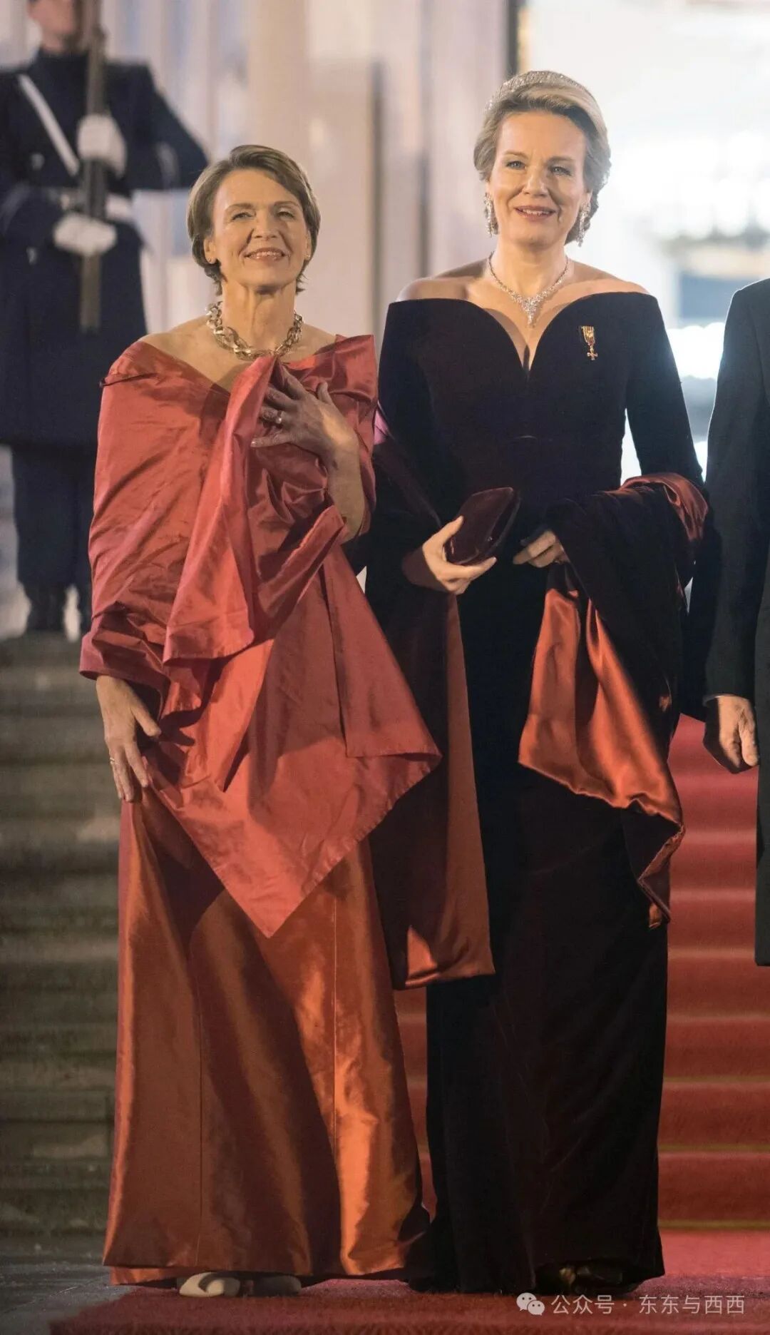 Queen Mathilde Gleams in Diamonds and Velvet for a Banquet in Berlin