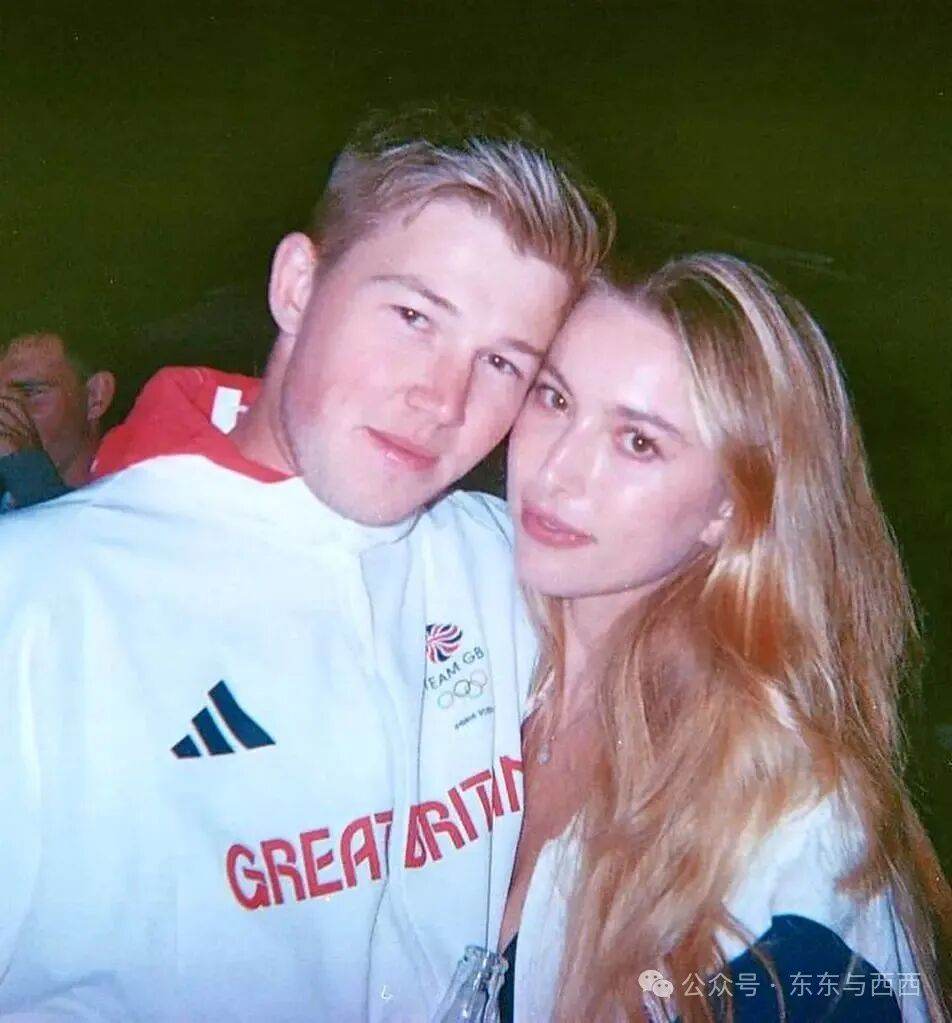 Eve Jobs and Harry Charles in an informal photo.