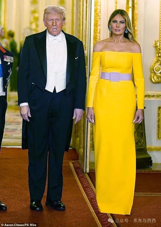 US President Donald Trump and First Lady Melania Trump at the state banquet at Windsor Castle, Berkshire, on day one of their second state visit to the UK. Picture date: Wednesday September 17, 2025. PA Photo. Photo credit should read: Aaron Chown/PA Wire