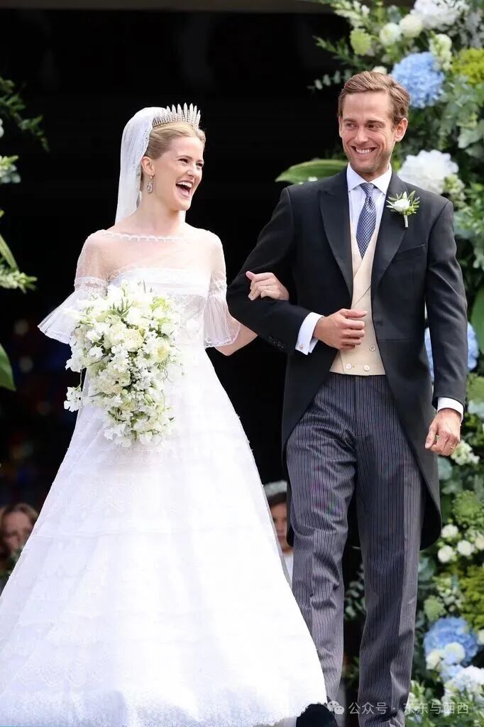 Princess Marie Caroline dazzles in showstopping crown and sheer lace dress  for her wedding | HELLO!